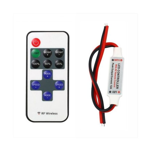 Controladora e Controle Remoto p/ Fita Led 1 Cor-1