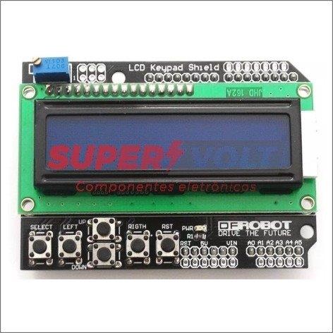 Produtos eletrônicos 9 Display LCD 16x02 Keypad Shield